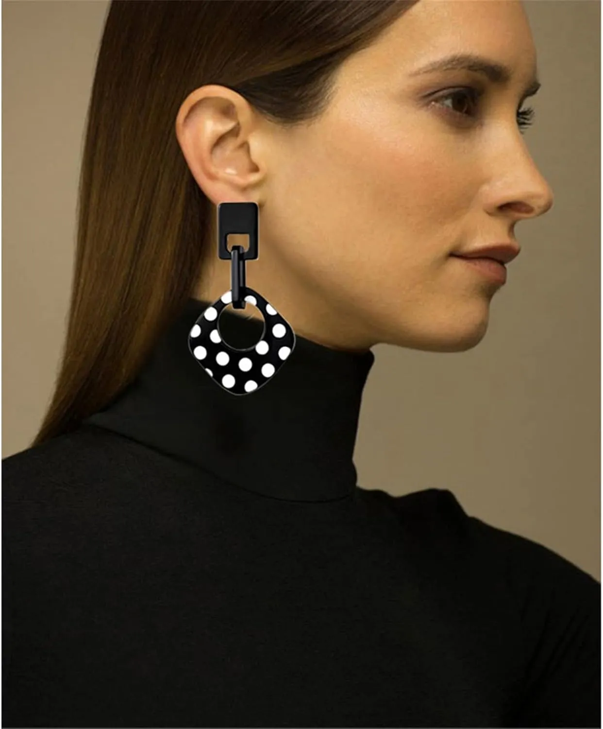ONLYJUMP Exaggerated Geometry Earrings Acrylic Round Square Triangle Heart Dangle Earrings for Women Multilayer Bohemia Earrings Classic Retro Minimalist Earrings Statement Jewelry