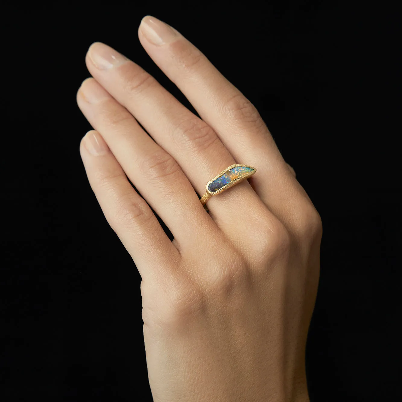 OP3-OOAK | 3.17 Carat One-of-a-Kind Boulder Opal Ring
