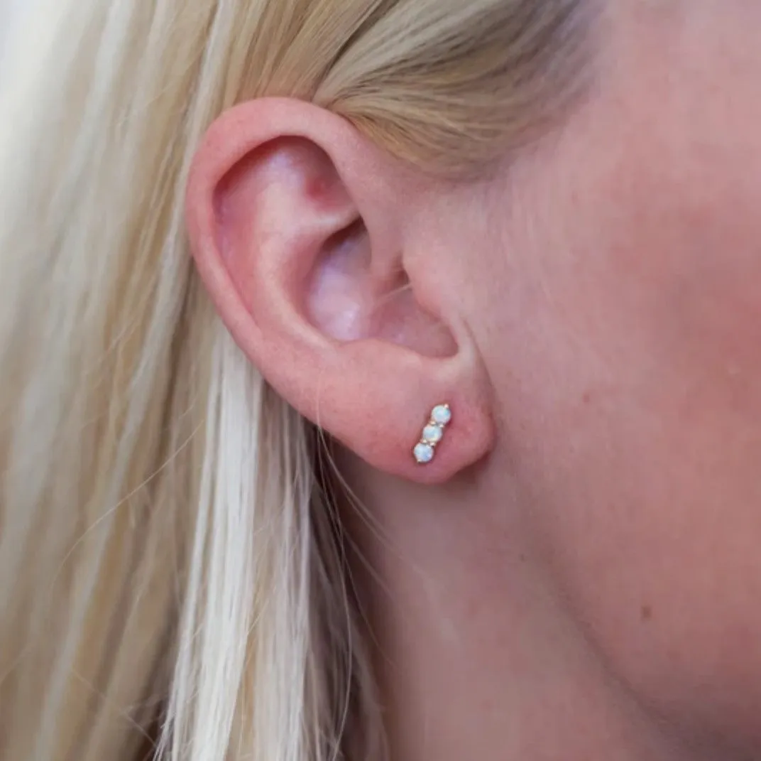 Opal Bar Stud (Gold)