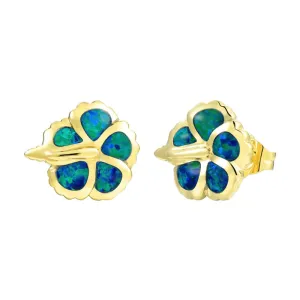 Opal Hibiscus Earrings