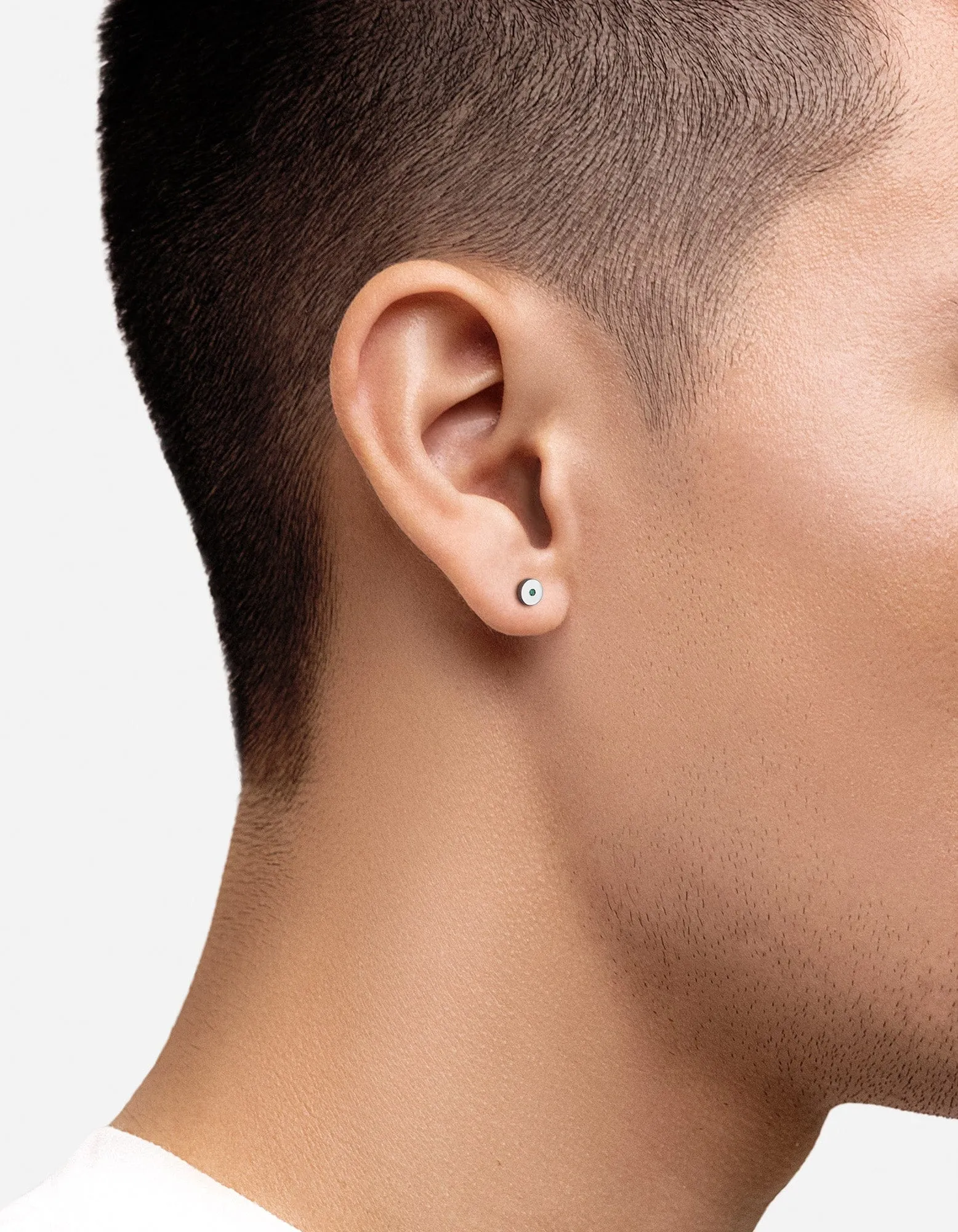 Osiris Quartz Stud, Sterling Silver