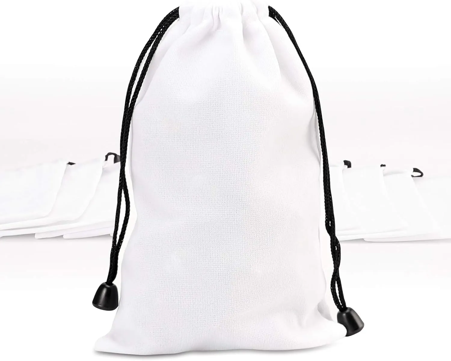 Pack Of 25 Large 6.75" X 4.75" Pouch Bags - Elegant Velvet Drawstring Bags Jewelry Pouches for Jewelry, Gifts, Event Supplies (White)