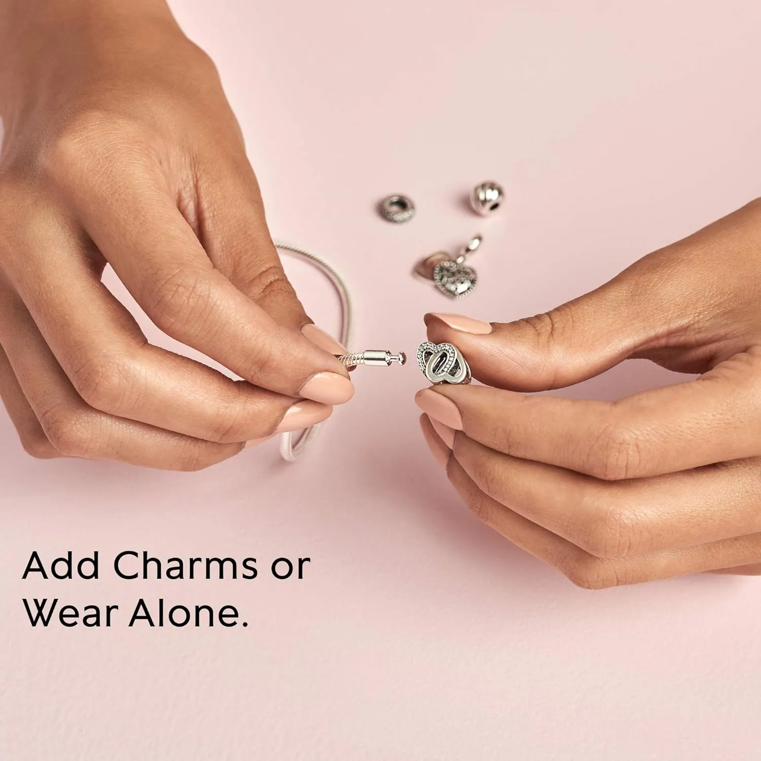 Pandora Moments Snake Chain Bracelet - Compatible Moments Charms - Bracelet for Women - Gift for Her - With Gift Box