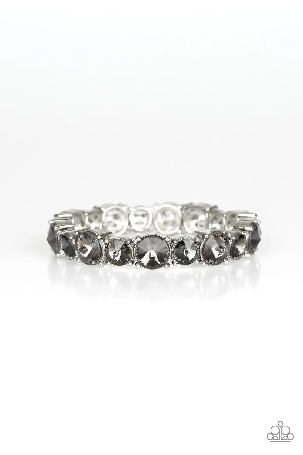 Paparazzi Born To Bedazzle - Silver Rhinestone Bracelet