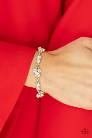 Paparazzi Bracelet ~ Social GLISTENING - White