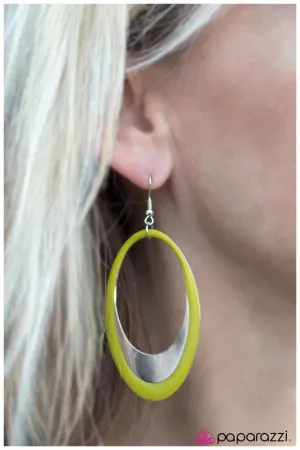 Paparazzi Earring ~ Rock the Cradle - Green