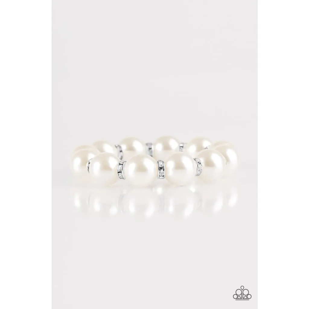 Paparazzi Here Comes The BRIDESMAID - White Bracelet