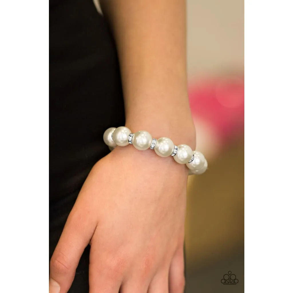 Paparazzi Here Comes The BRIDESMAID - White Bracelet