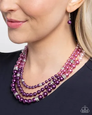 Paparazzi Necklace ~ Ombré Ornament - Purple