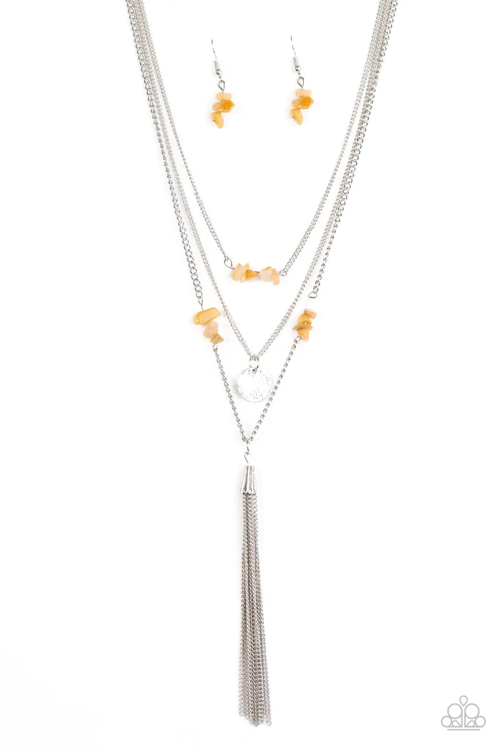 Paparazzi Necklace ~ River Rock Rio - Yellow