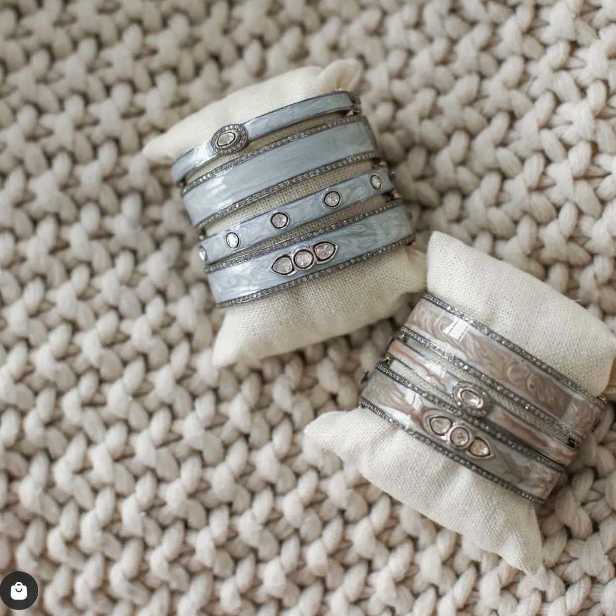 Pearl Brown Enamel Bracelets
