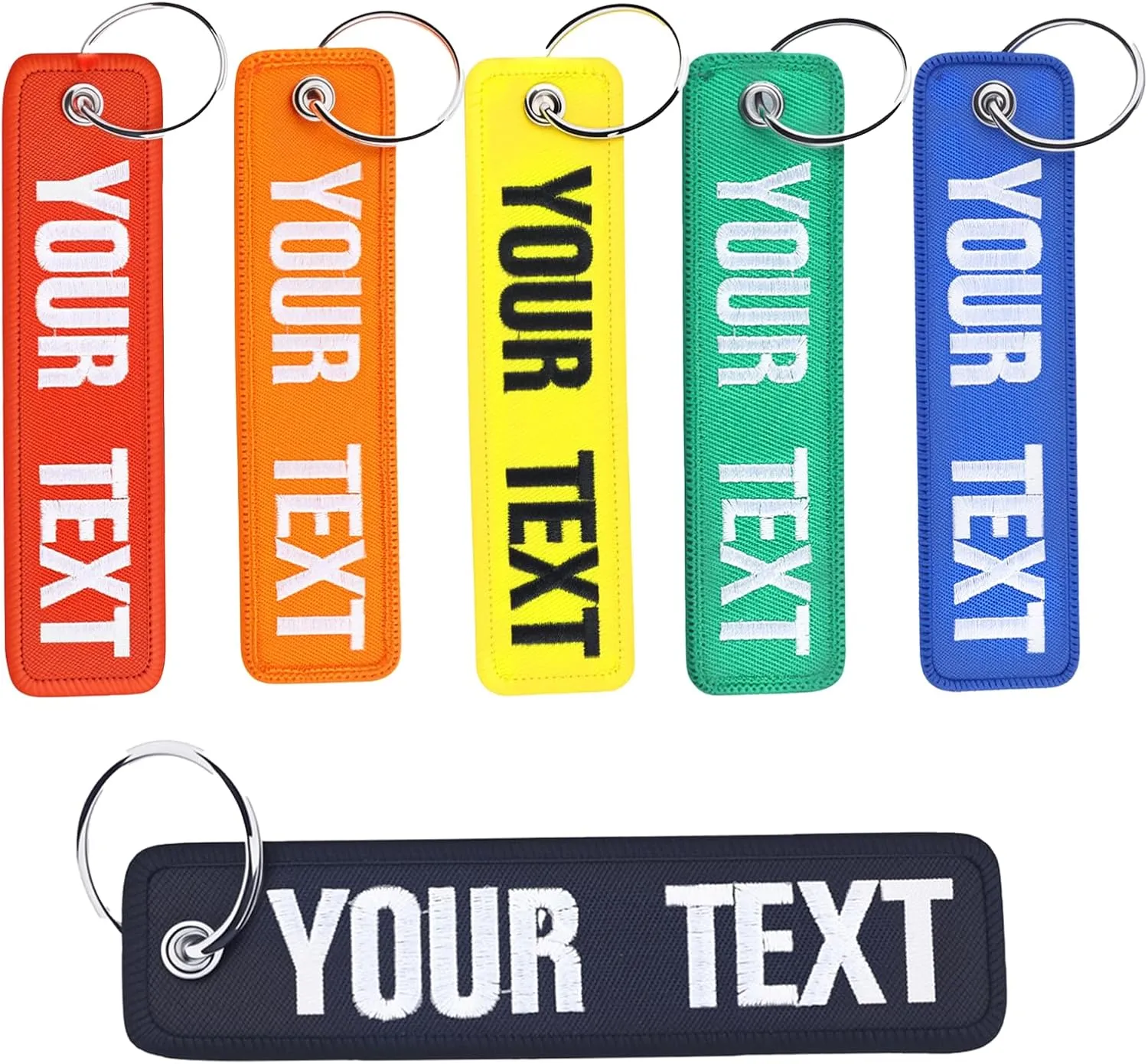 Personalized keychain,Custom embroidered key chain,double sided Embroidery keychain,custom name number tag, key ring accessories,Customized Key Ring Accessories