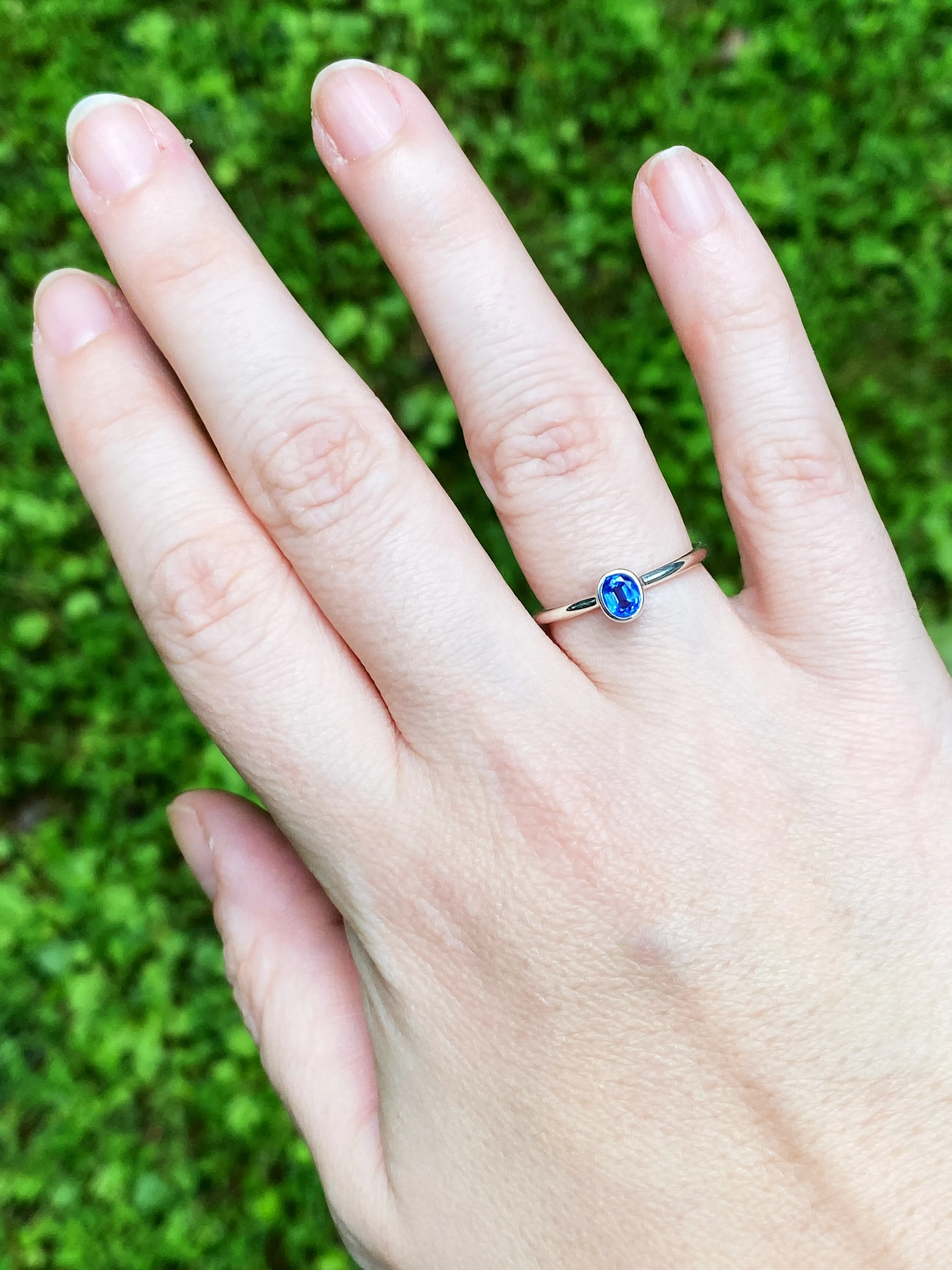 Petite Cut Kyanite Ring