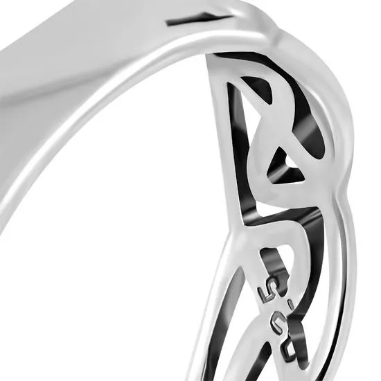 Plain Celtic Knot Silver Band Ring