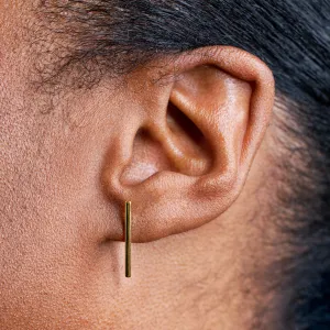 Polished Vertical Bar Stud Earrings