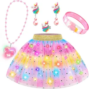 Princess Dress Up for Girls 4-6,Light Up Dress Up Clothes Toddler Toy,Kids Toys for 3-6 year old Girl Birthday Gift