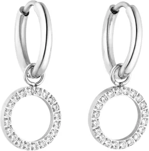 PURELEI Closed Glow Hoop Earrings  18K Gold plated stainless steel jewelry  Water-resistant earrings with pendant  0,55 inch diameter  Fashion jewelry for your individual look