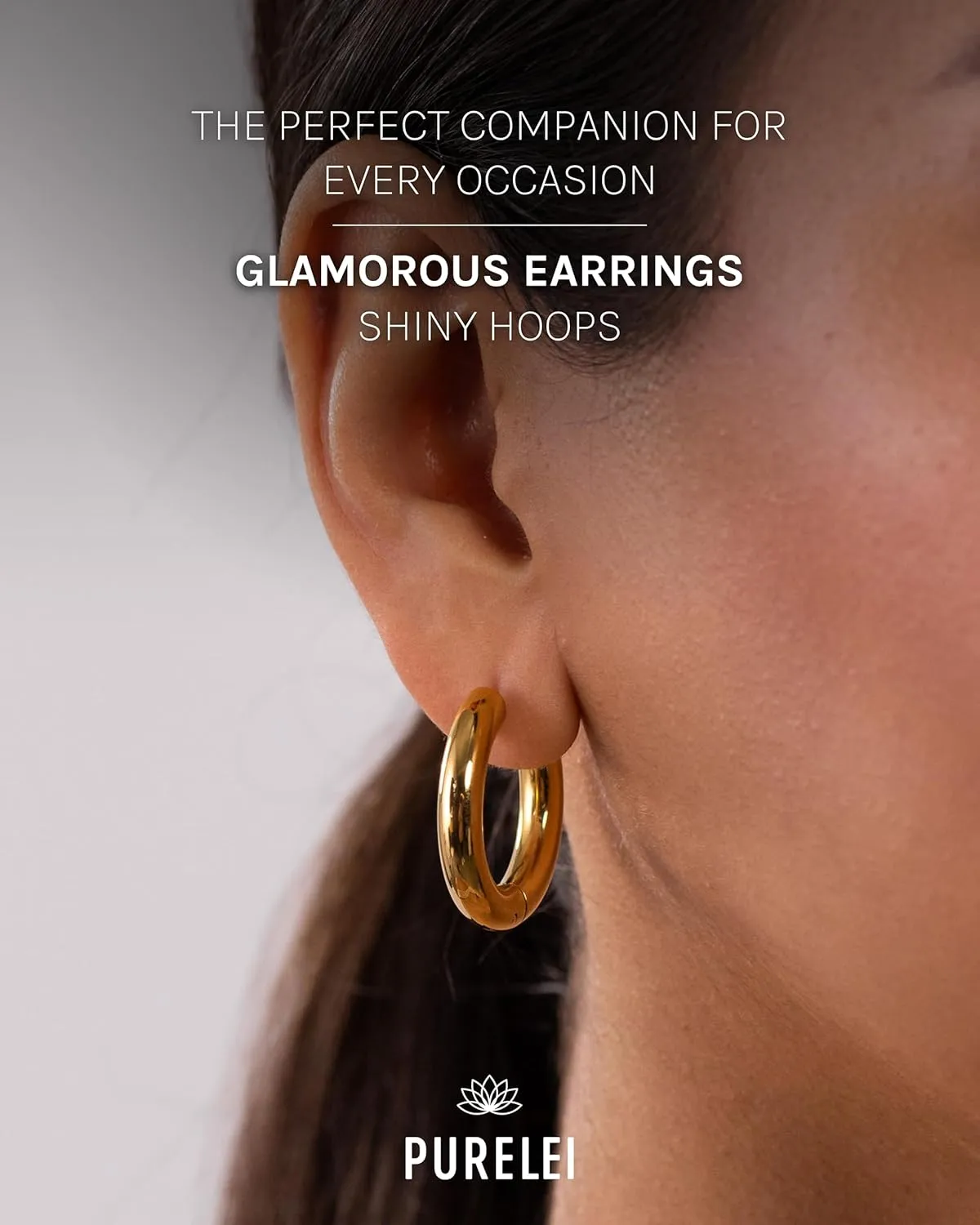 PURELEI Glamorous Earrings  Women's Earrings Made from Durable Stainless Steel  Waterproof Women's Earrings  1.1 inch Diameter  Fashion Jewelry for Your Individual Look
