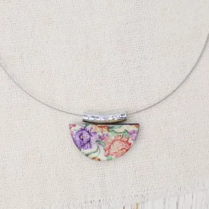 Purple Kimono Half Moon Pendant