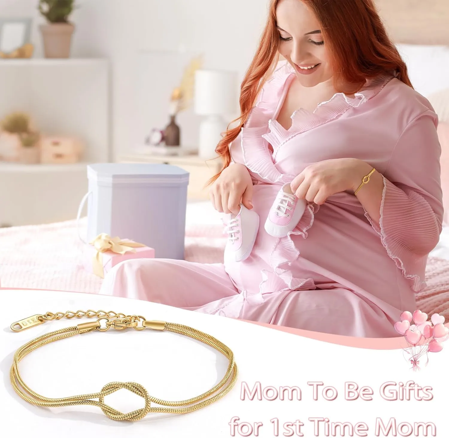 QianSiLi Mother Daughter Best Friend Love Knot Bracelet Snake Chain Infinity Bracelets for Women Friendship Birthday Valentine's Day Christmas Gifts for Daughter Friend Women Her