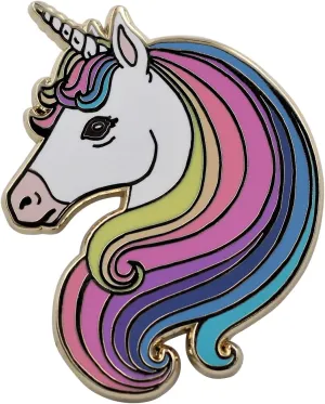 Real Sic Majestic Unicorn Enamel Pin - Rainbow Hair Unicorn Pin Cute Accessory for Backpacks, Bags, Jackets and Hats