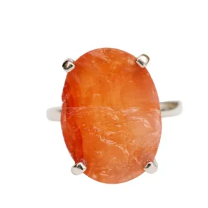 Red Carnelian Ring Natural Raw Gemstone Ring 925 Sterling Silver Handmade Ring For Women, Wife, Mom, Girls Best Gift Ring Statement Ring Carnelian Birthstone Jewlery Bohemian Ring