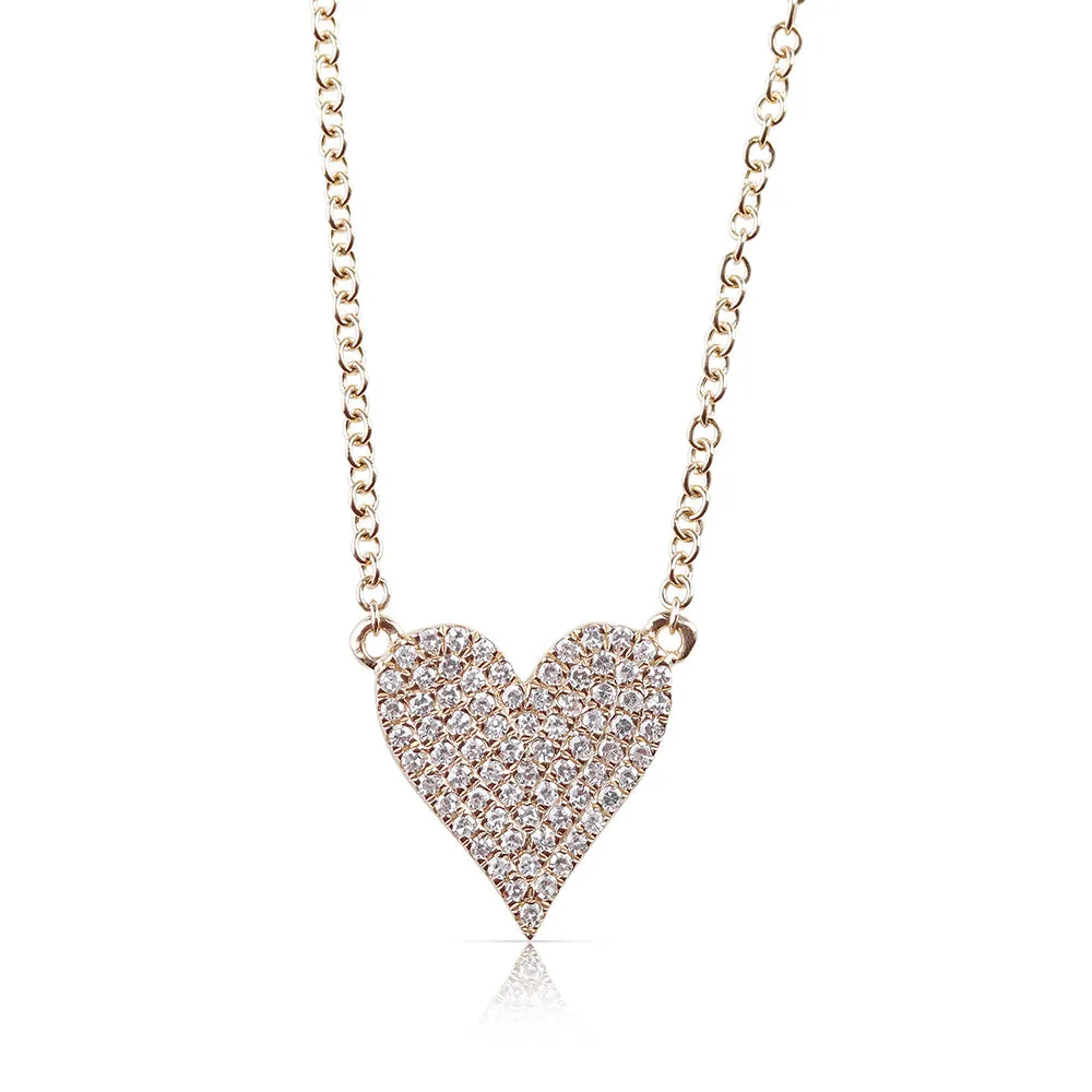REVERSIBLE WHITE DIAMOND AND RED RUBY HEART NECKLACE