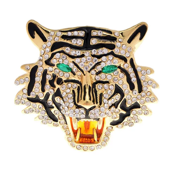 Rhinestone Tiger Brooch 水鑽老虎胸針 KCHM1127
