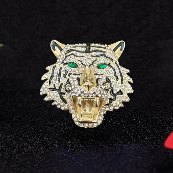 Rhinestone Tiger Brooch 水鑽老虎胸針 KCHM1127