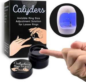 Ring Sizers for Loose Rings, Calyders Upgraded Ring Size Adjuster Magic UV Resin & Professional UV Lamp, Ultimate Solution for Any Ring Size with Easy Application and Removal