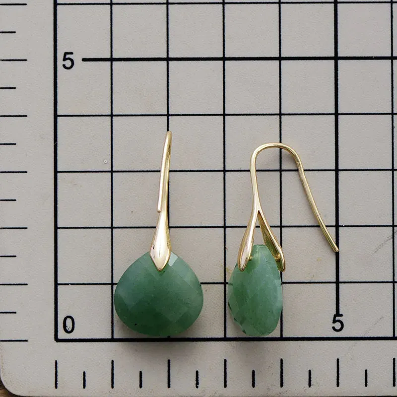 'Ritzy' Labradorite Gold Drop Earrings