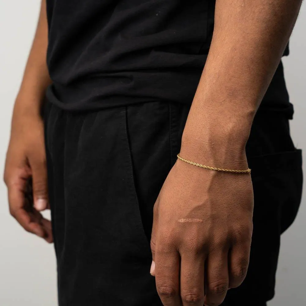 Rope Bracelet (Gold) 2MM
