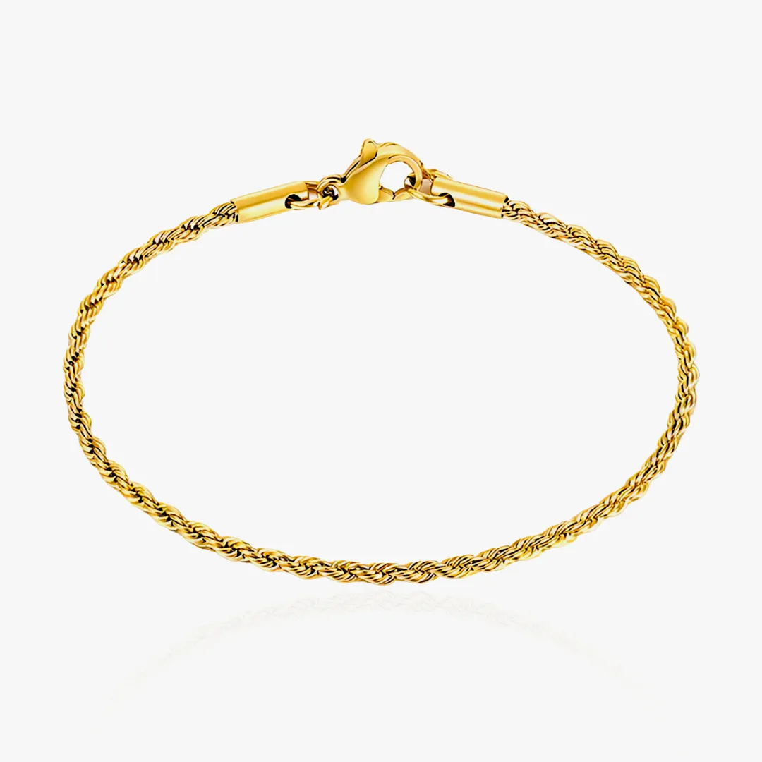 Rope Bracelet (Gold) 2MM