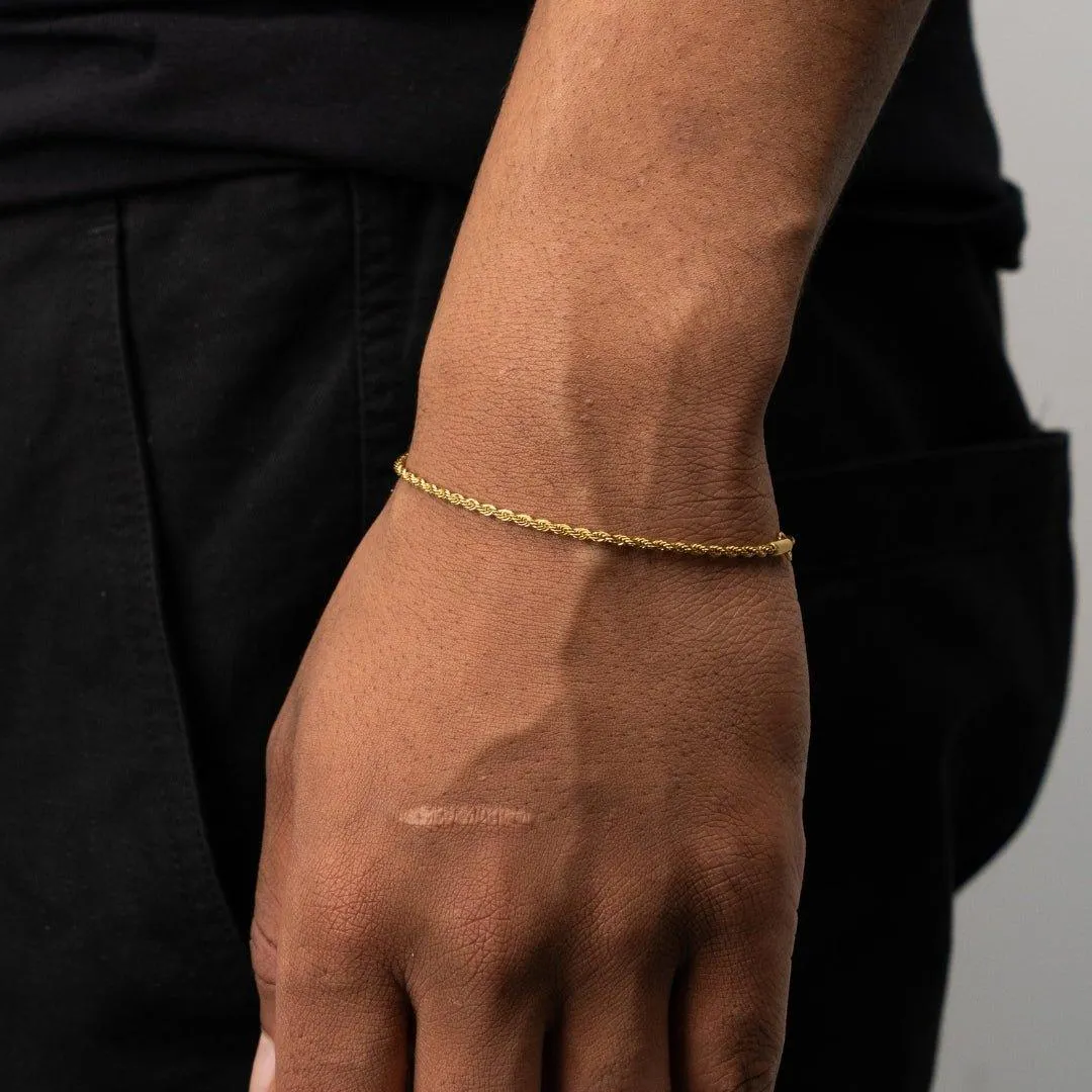 Rope Bracelet (Gold) 2MM