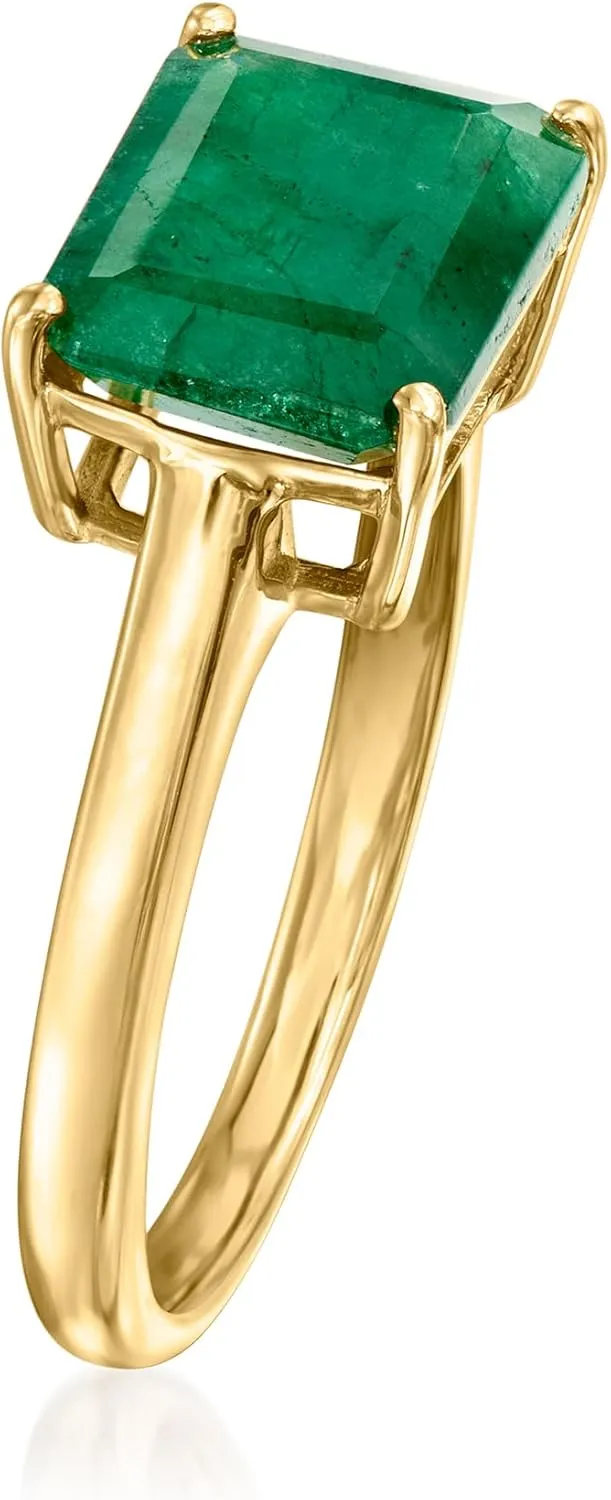 Ross-Simons 2.70 Carat Emerald Ring in 18kt Gold Over Sterling