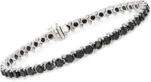 Ross-Simons 8.00 ct. t.w. Black Diamond Tennis Bracelet in 14kt White Gold