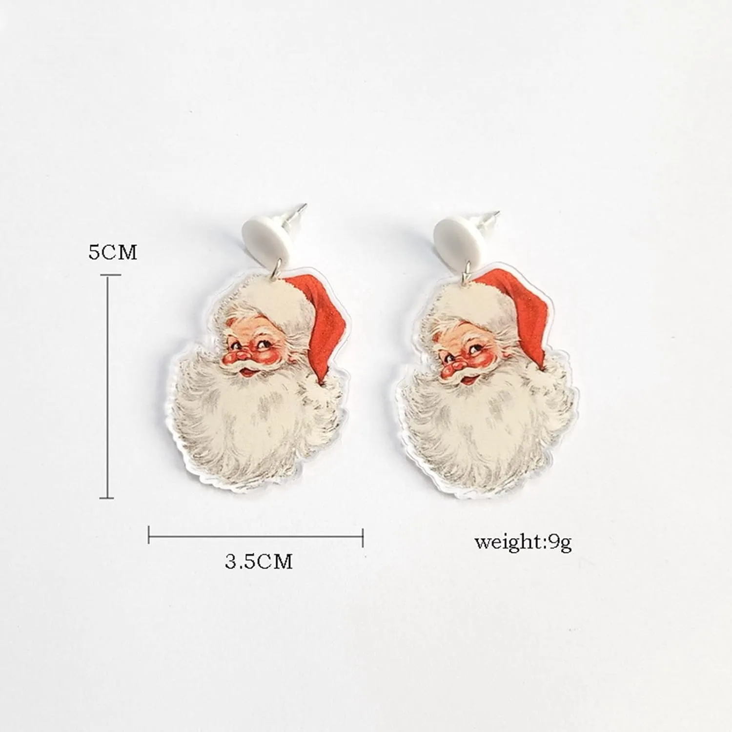 Santa Claus Letters Tree Sunflower Colorful Wooden Drop Dangle Earrings Cartoon Christmas for Women Gift Jewelry Xmas Party Snowflakes Star Wood Light Weight Handmade