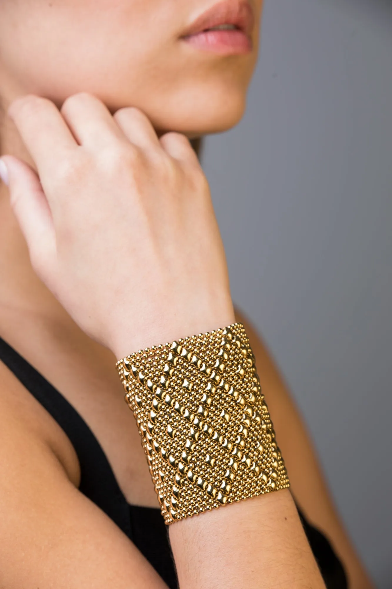 SG Liquid Metal B26–AG Antique Gold Finish Bracelet by Sergio Gutierrez