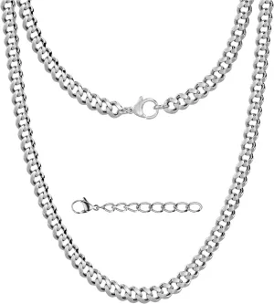 Silvadore 2/4/6mm Mens Necklace Gold/Silver Chain for Men - Stainless Steel Cuban Link Tone - NON-TARNISH & 100% Waterproof - Lifetime Jewelry UK - 18/20/22/24 Inch (2024 release)