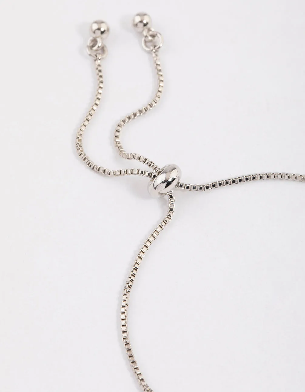 Silver Cubic Zirconia Large Oval Toggle Tennis Bangle