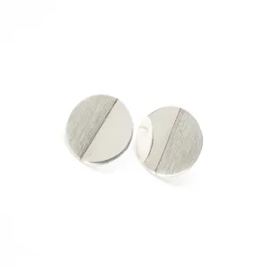 Silver Round Zoey Studs