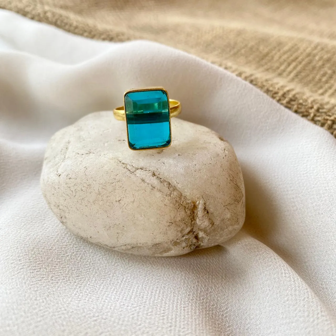 Single Stone Ring (Colour Options) Medium Size