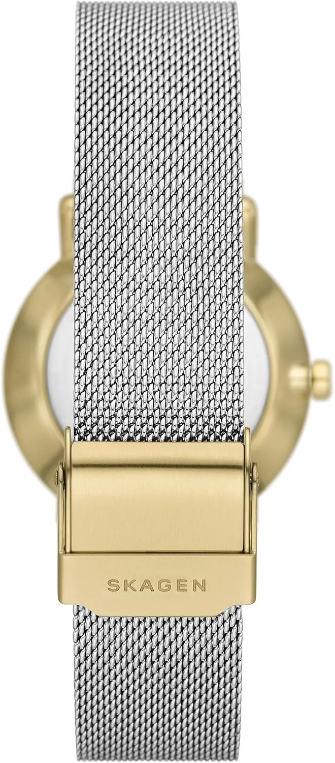 Skagen Kuppel Lille or Riis Lille Minimalist Women's Watch with Stainless Steel Bracelet, Mesh or Leather Band