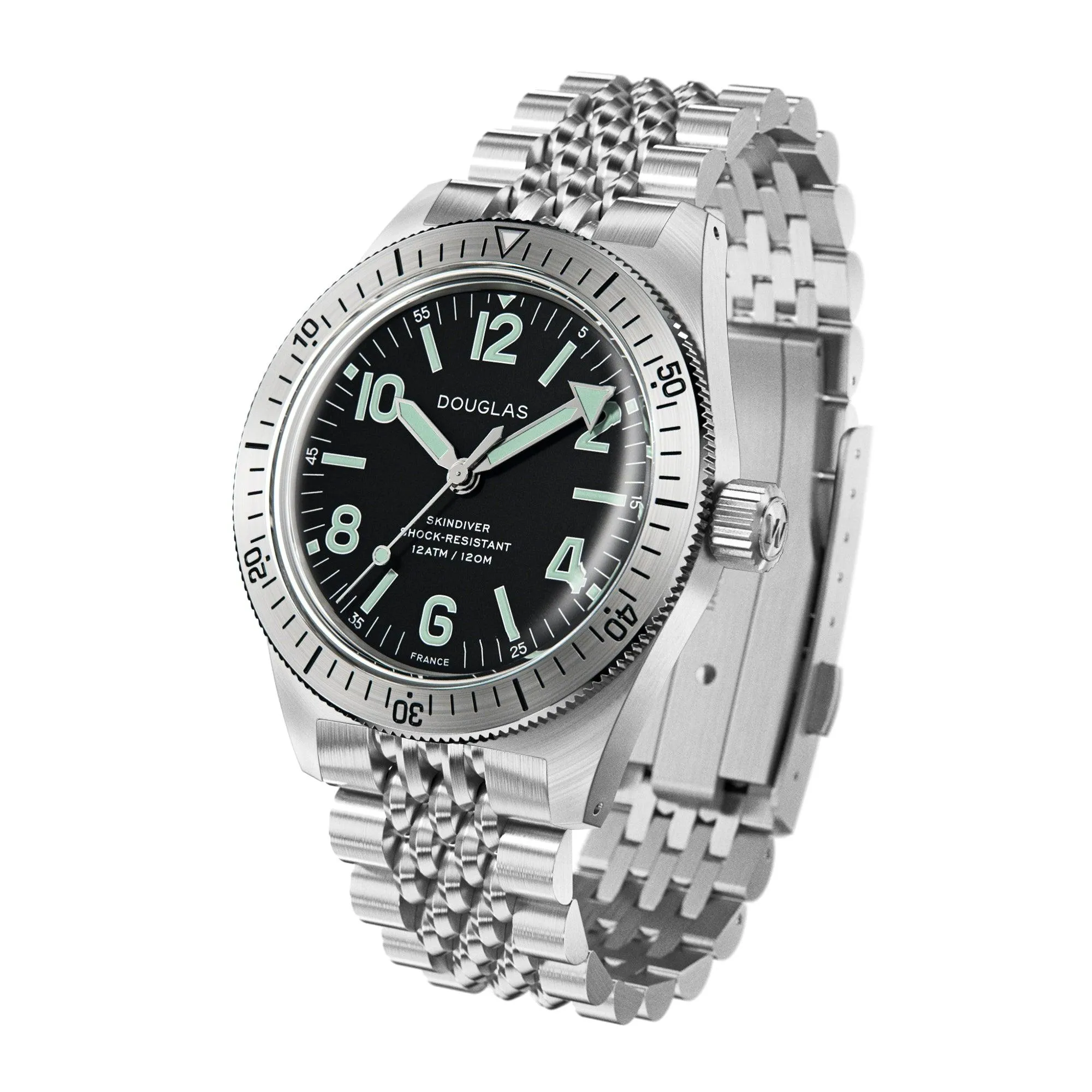 Skindiver Professional Tool-Watch - Green Lum & Black Dial