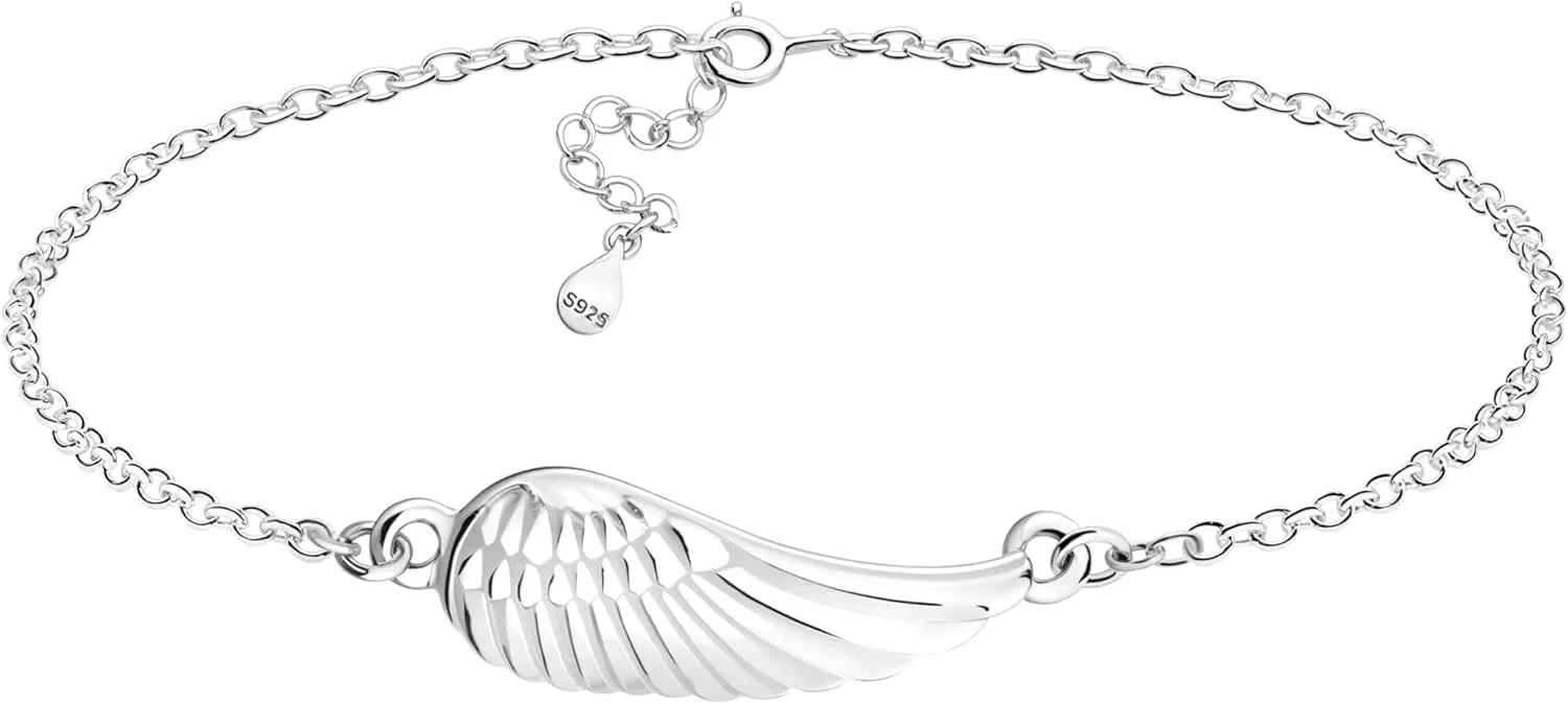 Sofia Milani - Solid 925 Sterling Silver Bracelet for Women - Feather Wing Pendant - 30135