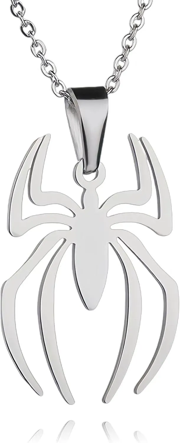 Spider Man Necklace for Women Daily Wear,Cosplay and Ideal Pink Gift for Spider Man Fans Chain