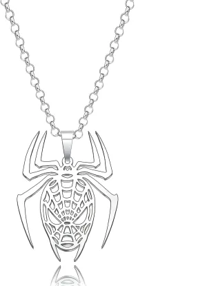 Spider Movie Inspired Hero Gifts: Web Charm Necklace - Halloween Spider Jewelry