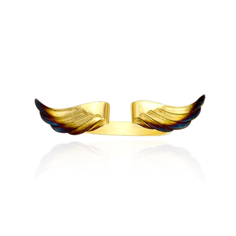 Split Wing Ring with Ember Detail