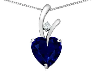 Star K Choice of 10k Gold or Sterling Silver Heart Shape 8mm Endless Love Pendant Necklace