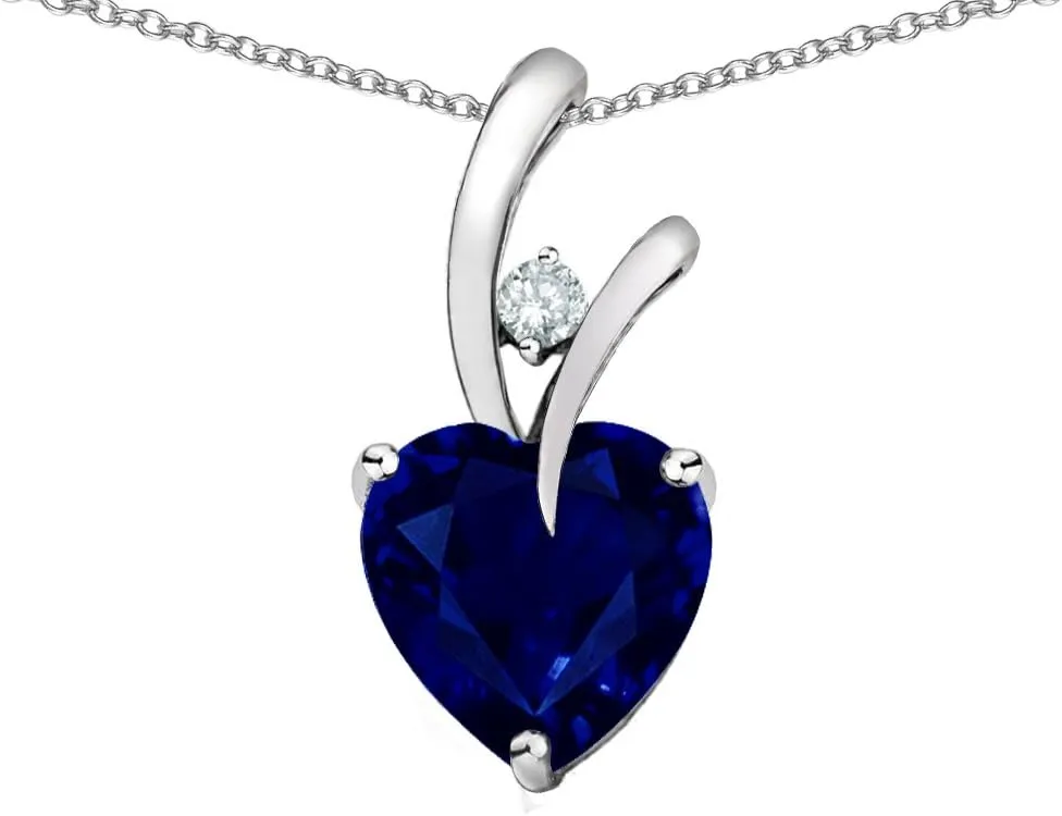 Star K Choice of 10k Gold or Sterling Silver Heart Shape 8mm Endless Love Pendant Necklace